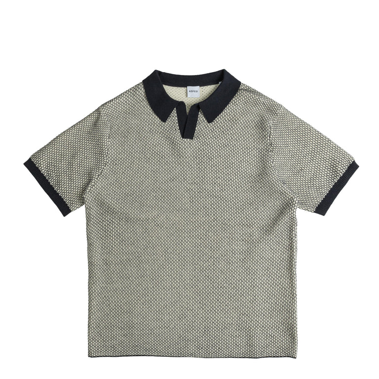 ASPESI Short Sleeve Knitted Polo Shirt