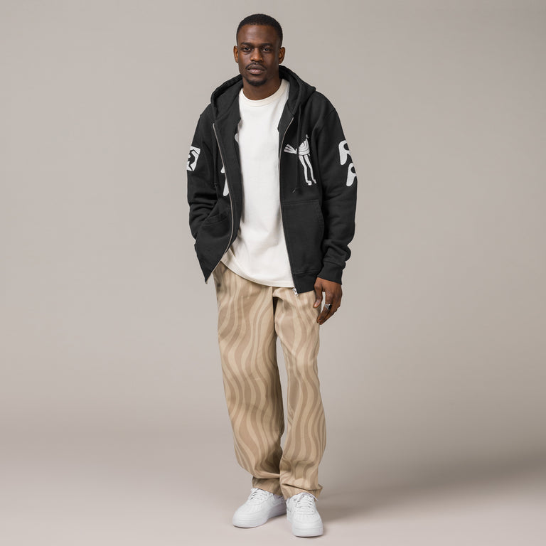 By Parra Zipped Pigeon Zip Hoodie Sweatshirt