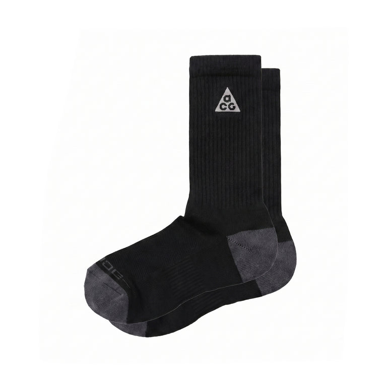 Nike ACG Everyday Elevated Crew Sock - S / Black / Dark Smoke Grey / Reflective Silver
