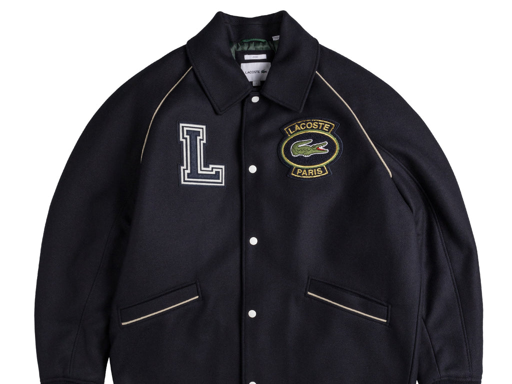 Lacoste Premium Wool Varsity Badge Jacket Apparel Buy online now