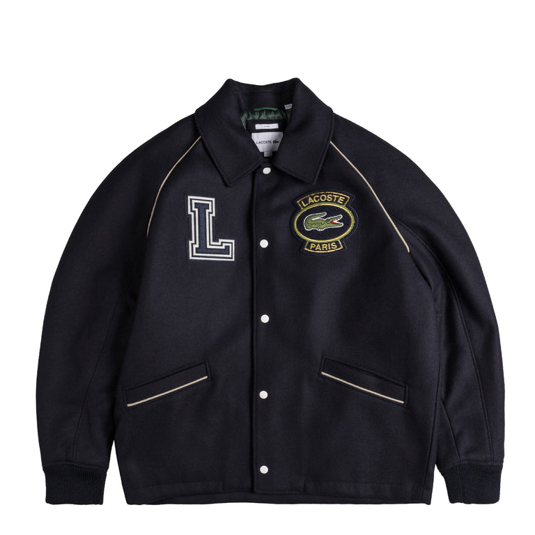 Lacoste noir Premium Wool Varsity Badge Jacket