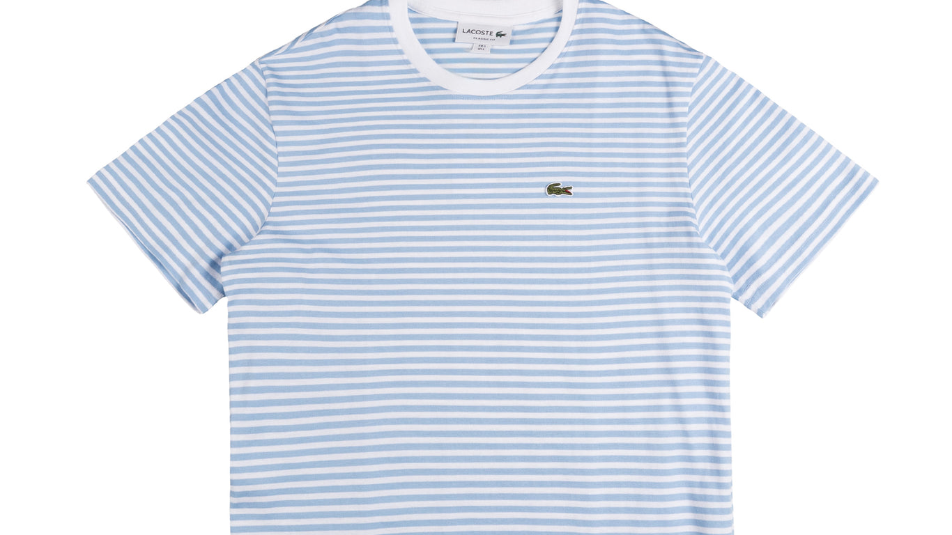 Lacoste Striped Heavy Cotton T Shirt