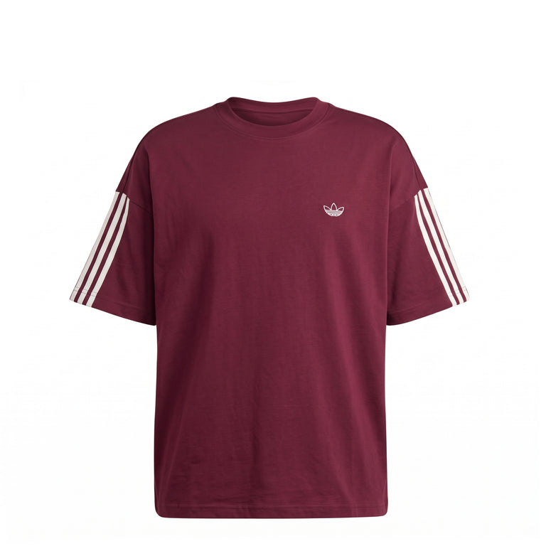 Adidas	adiSignature 3 Stripes T-Shirt - M / Team Maroon 2 / Off White - 1
