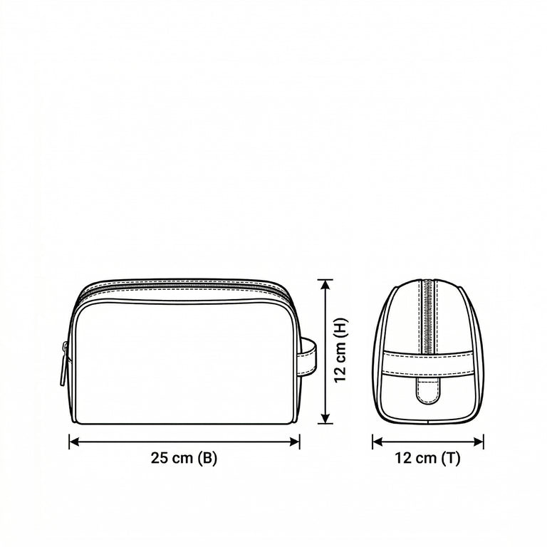 Asphaltgold Leather Toiletry Bag - 5