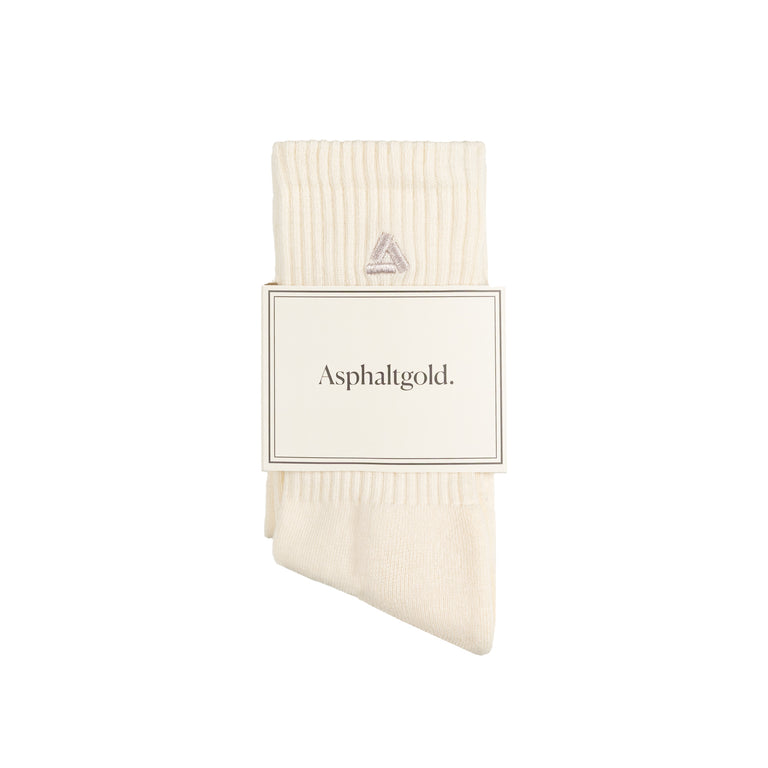 Asphaltgold 2-Pack Crew Socks (Off White / Beige)