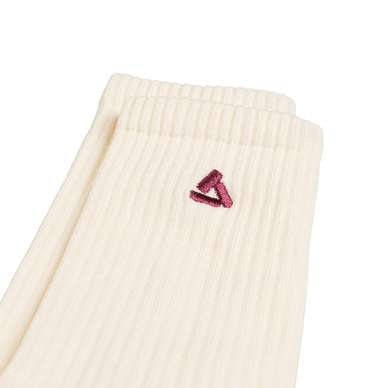Asphaltgold 2-Pack Crew Socks (Off White / Burgundy)