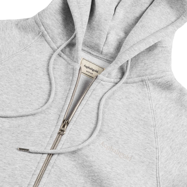Asphaltgold Essential Zip Hoodie - XL / Heather Grey - 2