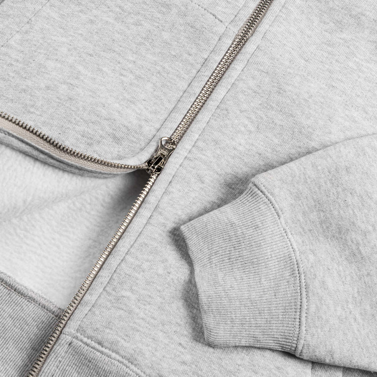 Asphaltgold Essential Zip Hoodie - XL / Heather Grey - 3