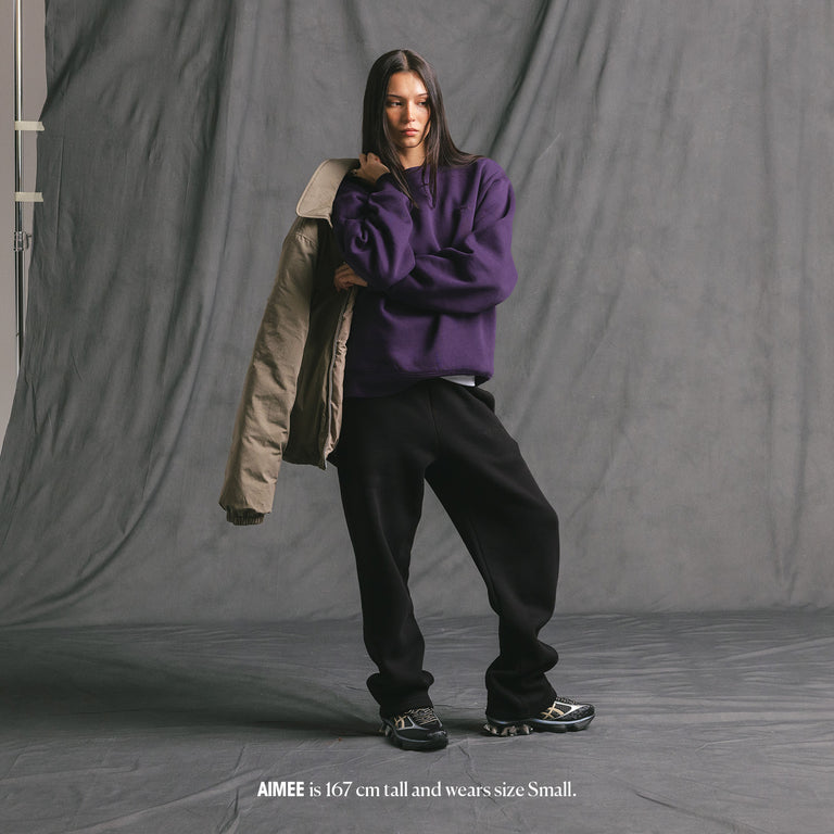 Asphaltgold Essential Crewneck (Purple) onfeet