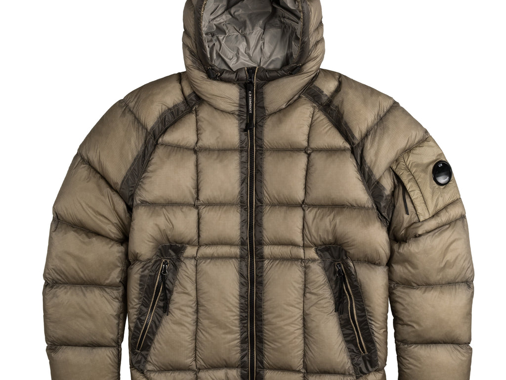 C.P. Company Khaki D.D. Shell Hooded Long Down Jacket C.P.