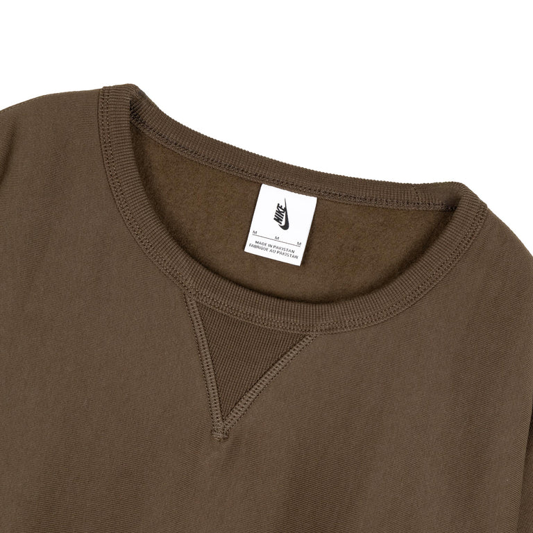 Nike Solo Swoosh Fleece Crewneck - XXL / Dark Hazel /White - 2