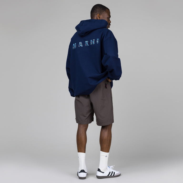 Marni Floral Logo Looback Hoodie