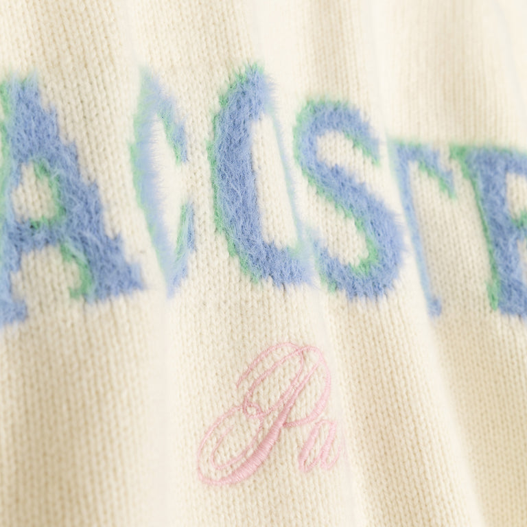 Lacoste Intarsia Branded Carded Pullover - XL / Off White - 4
