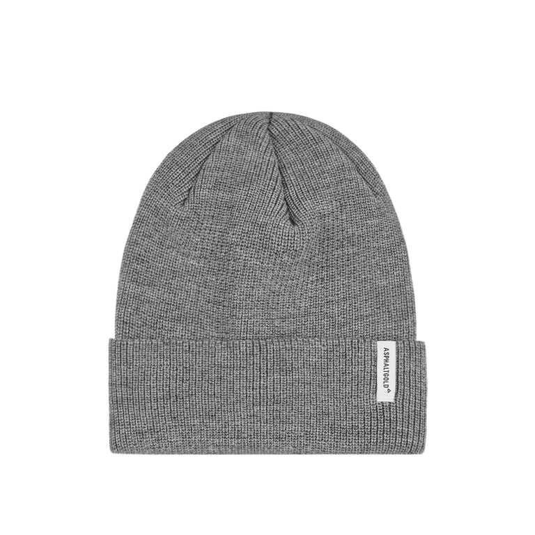 Asphaltgold Ribbed Merino Beanie