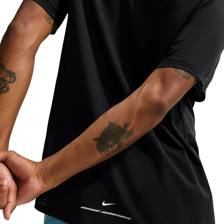 Nike	Aeroswift Dri-Fit ADV Short-Sleeve Graphic Running Top - XXL / Black - 5
