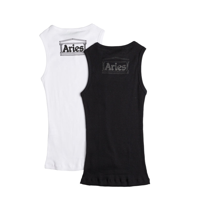 Aries Racer-back Rib Vest Twin Pack