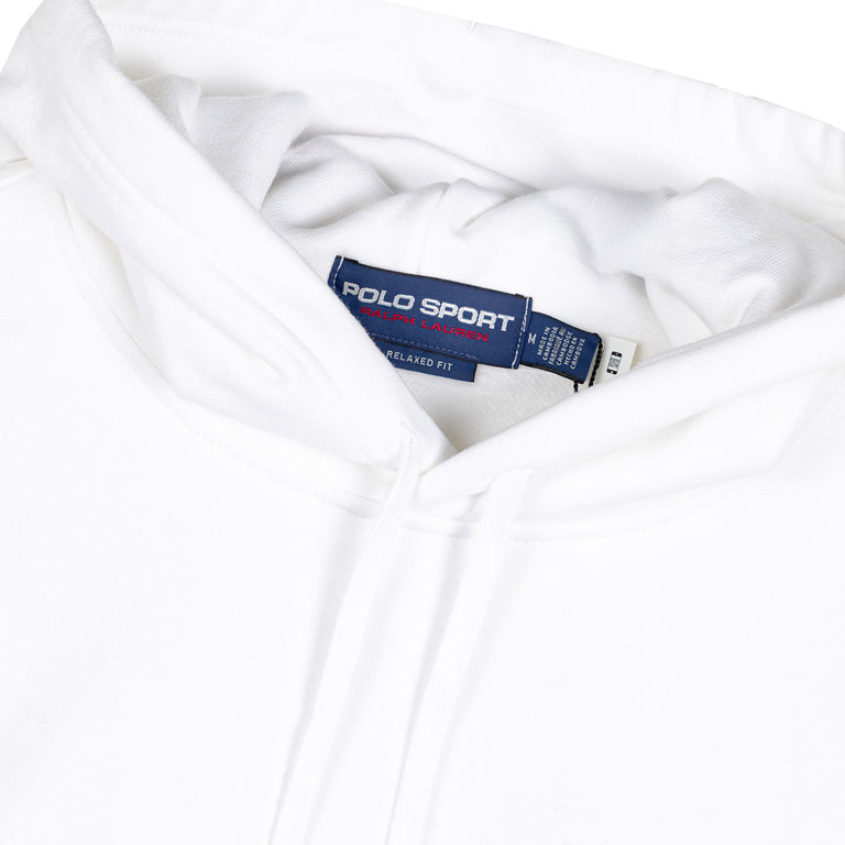 Polo Ralph Lauren Relaxed Fit Polo Sport Fleece Hoodie - L / White - 3