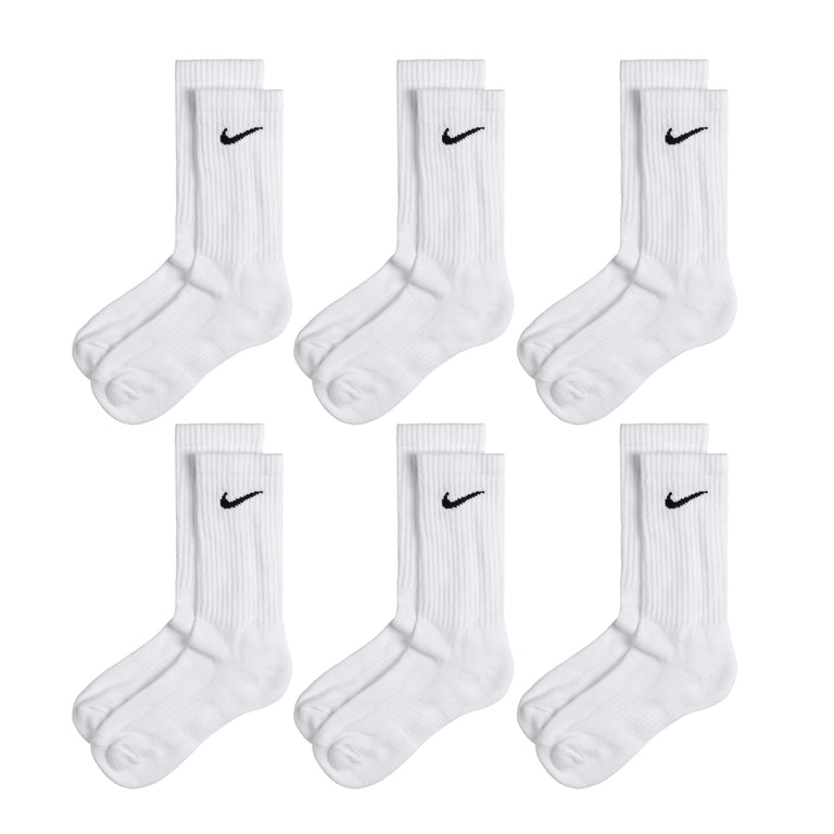 Nike white crew socks 6 pack 2025