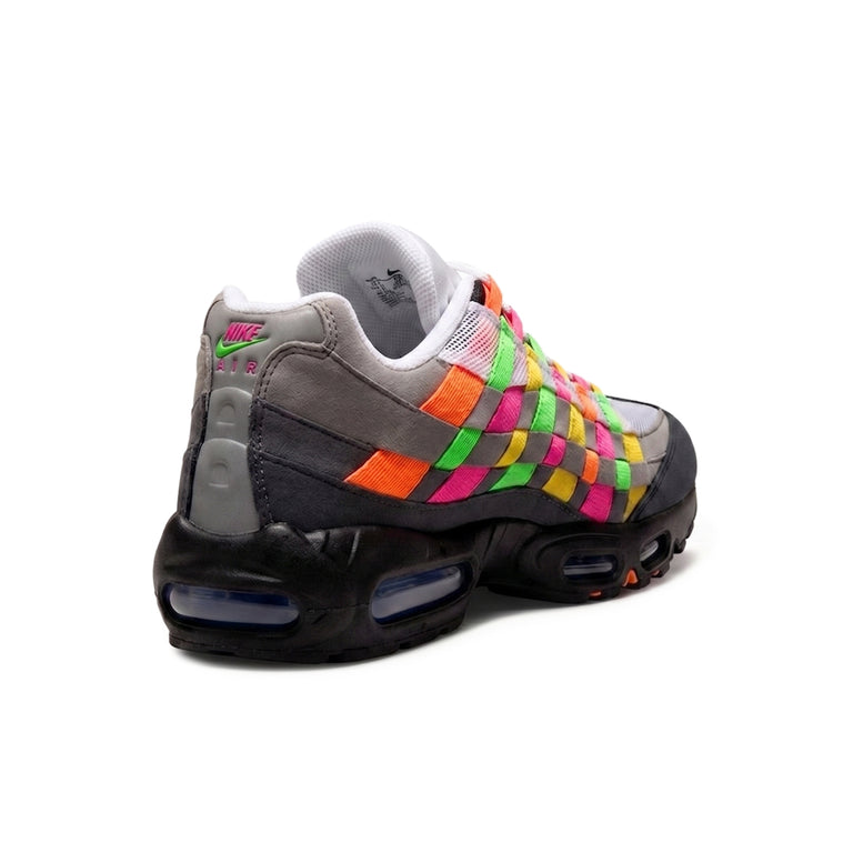 Nike	Air Max 95 Woven *Big Bubble* - 41 / White / Purple Dynasty / Pearl Grey - 3