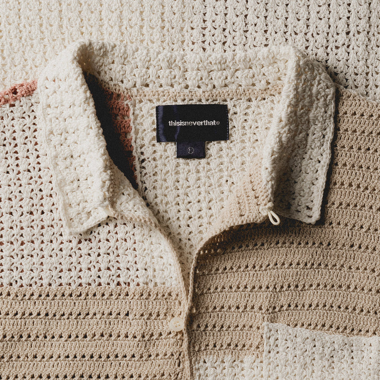 thisisneverthat Block Crochet Knit Shirt