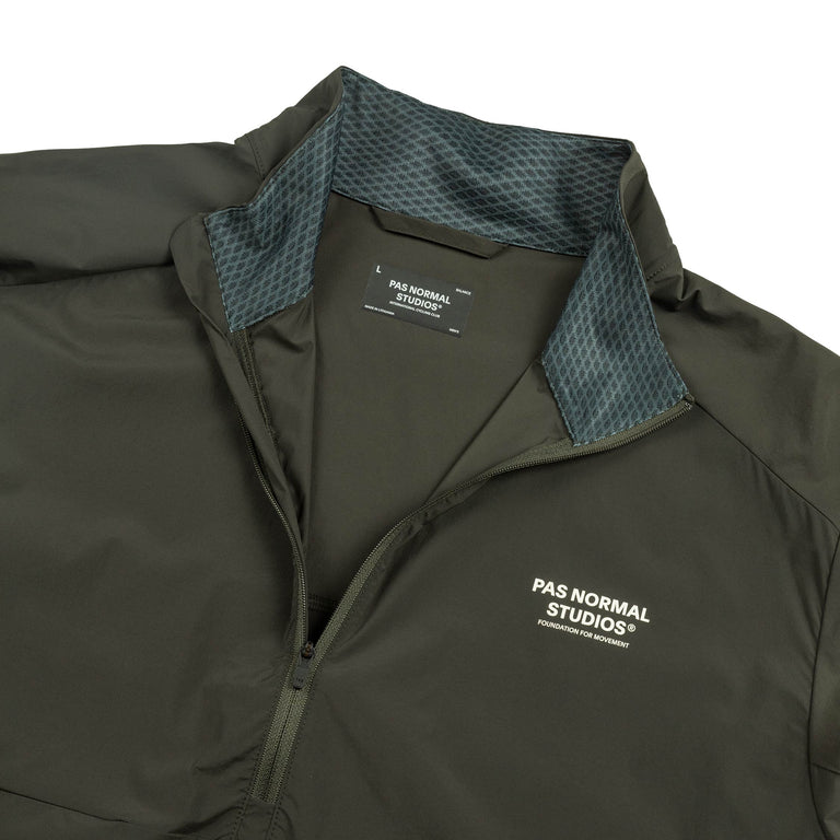 Pas Normal Studios	Balance Half Zip Jacket *No Distance Left To Run* - XXL / Dark Olive - 4
