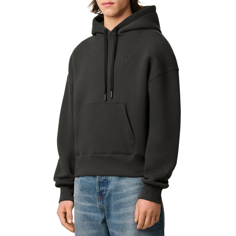 AMI Paris Embossed Ami De Coeur Hoodie - XXL / Anthracite - 3
