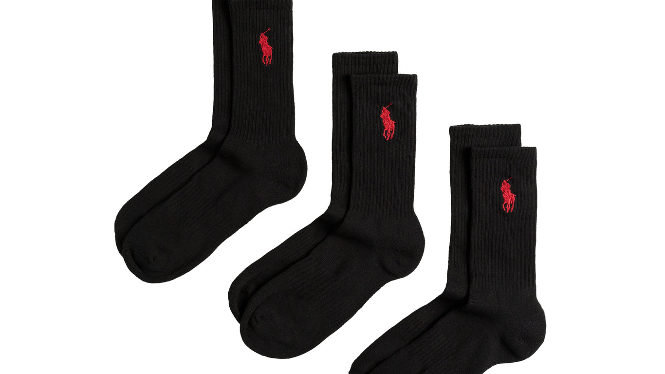 Polo Ralph Lauren Crew Socks Big Pony 3 Pack Apparel Buy online now