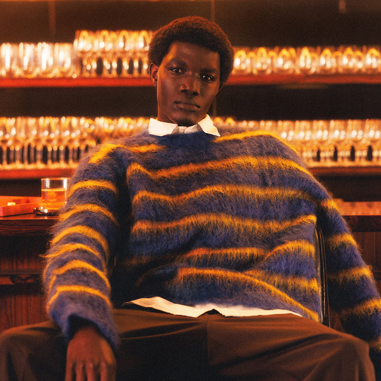 Marni Striped Mohair Sweater onfeet