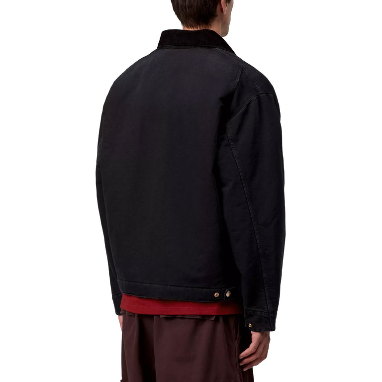 Carhartt WIP OG Detroit Jacket - XXL / Black / Black Stone Canvas - 5