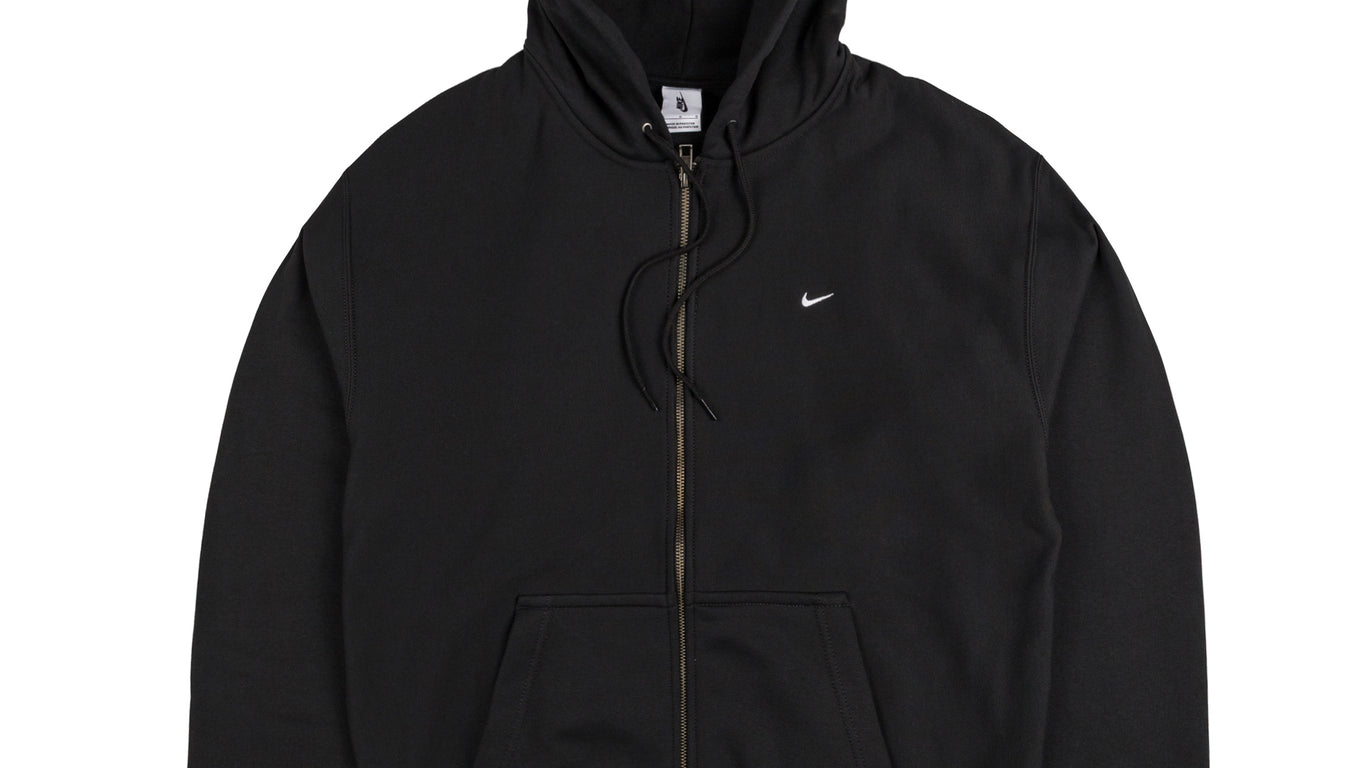 black nike mini swoosh hoodie