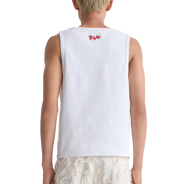 Sefr Cyril Tank Top - M / Organic White Cotton - 4
