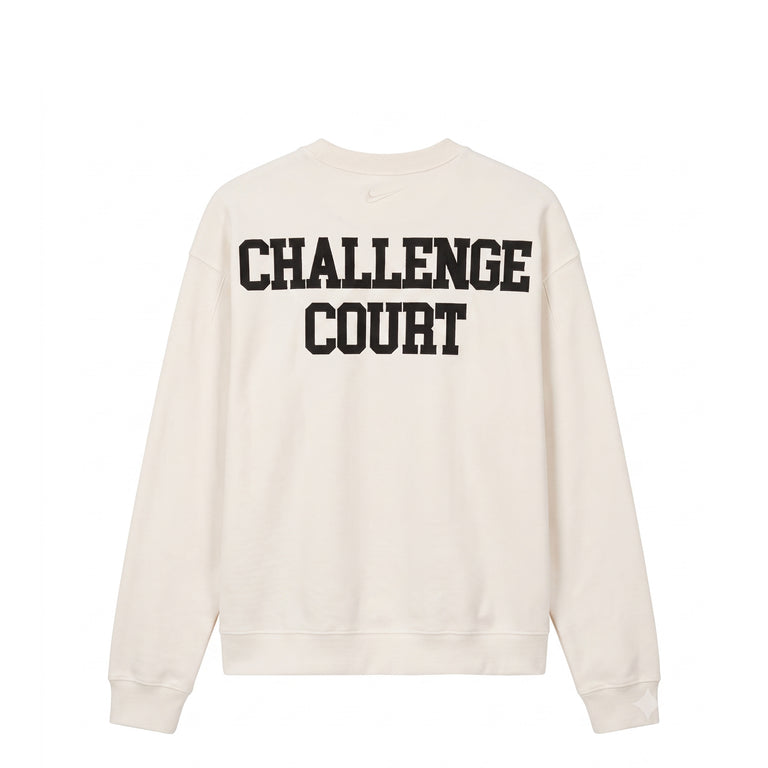 Nike Club Rules French Terry Crewneck - XXL / Sail / Black - 2