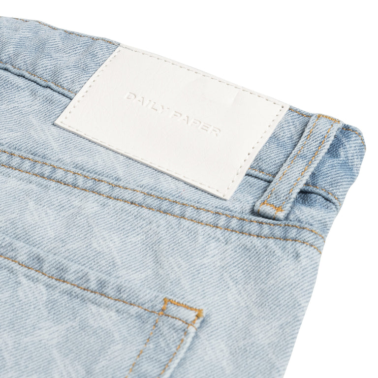 Daily Paper Zella Monogram Denim Shorts