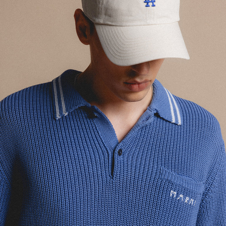 Marni Cotton Fisherman Ribs Polo onfeet