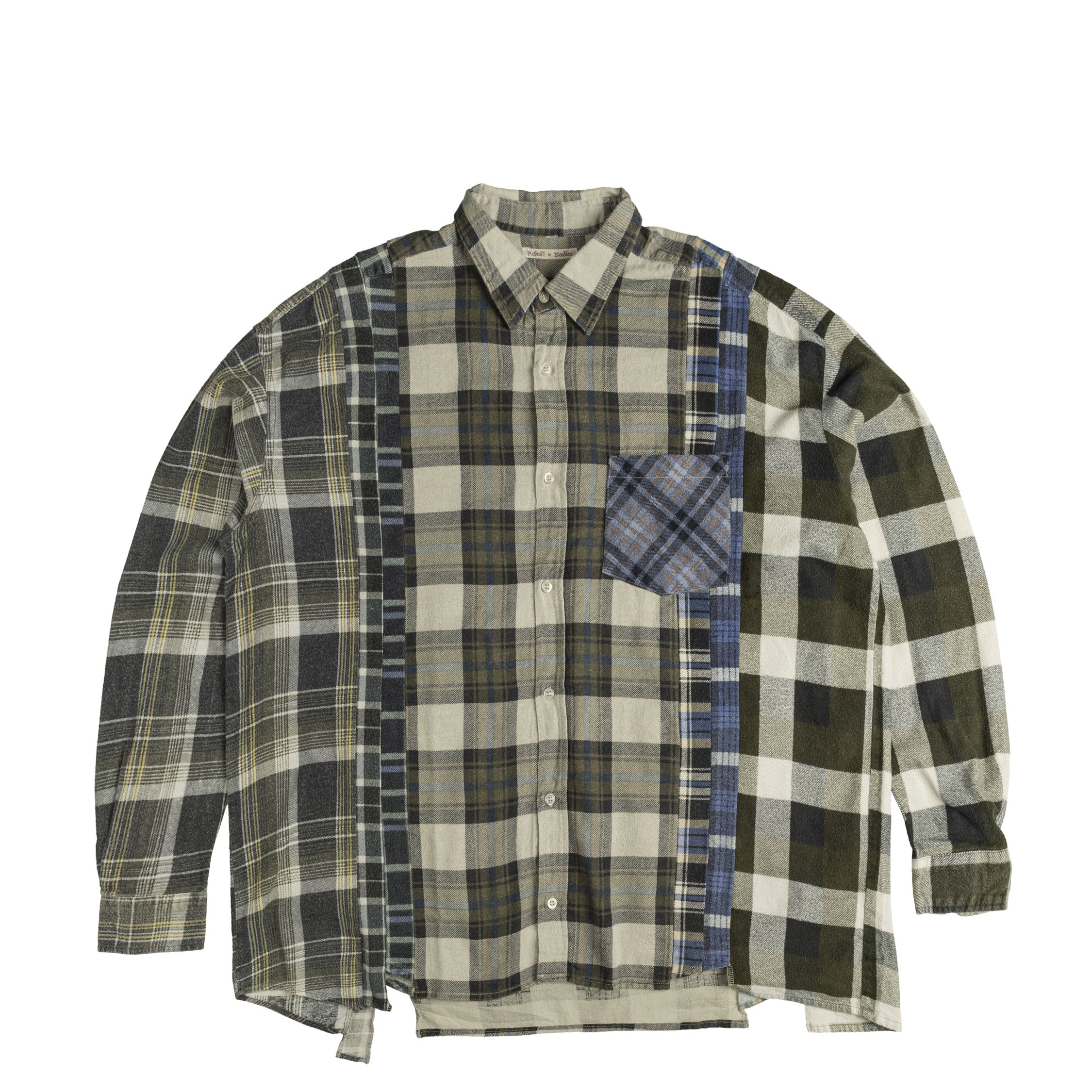 【楽天スーパーセール】 Needles *Rebuild By* Flannel 7 Cuts Wide Shirt | Apparel トップス