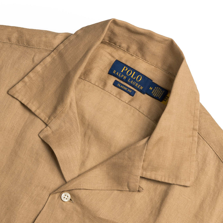 Polo 100 % coton à motif spatial du 2 au 7 ans Classic Fit Linen Camp Shirt