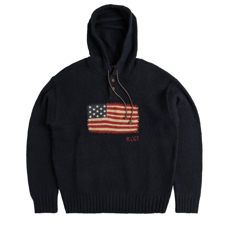 Polo Ralph Lauren Flag Wool Blend Hooded Jumper Apparel Buy online now