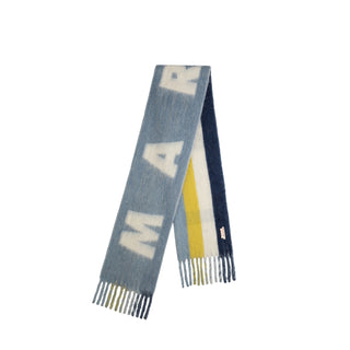 Marni Logo and Stripe Mohair Scarf