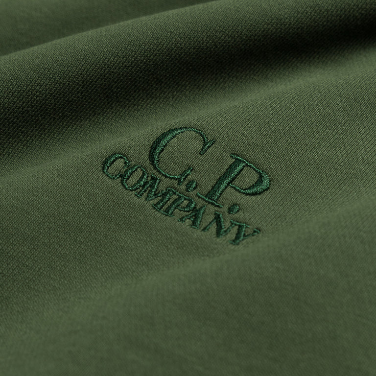 C.P. Company Cotton Diagonal Fleece Logo Sweatshirt