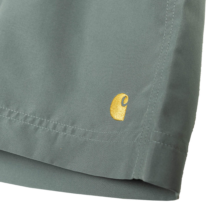 Carhartt WIP Chase Swim Trunks - L / Velvet Green / Gold - 4