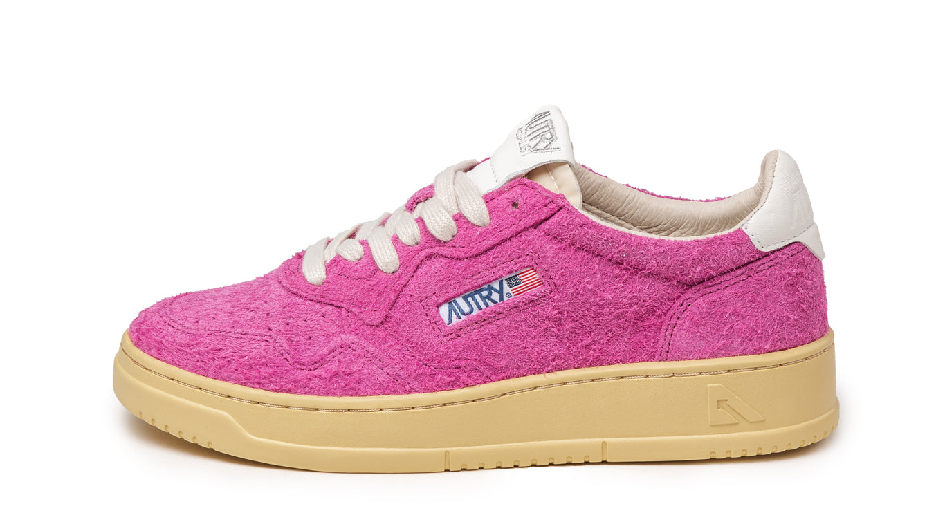 スニーカー AUTRY medalist sneakers in hairy suede fuchsia Autry Medalist W *Hairy Suede* Sneaker » Buy online now!