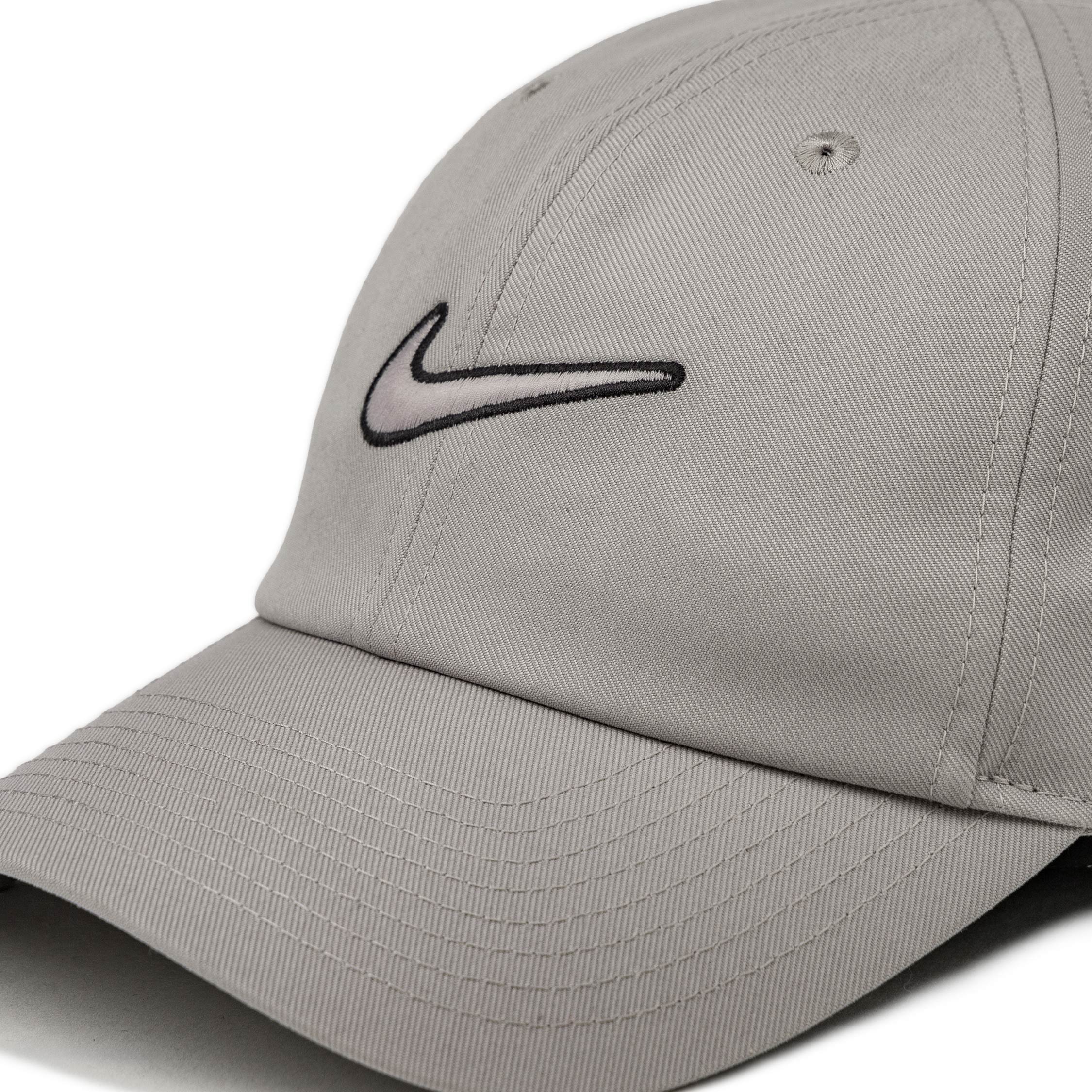 nike swoosh cap grey