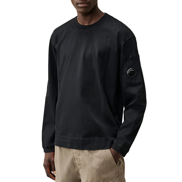 C.P. Company 30/2 Mercerized Jersey Lens Longsleeve T-Shirt - S / Black - 2