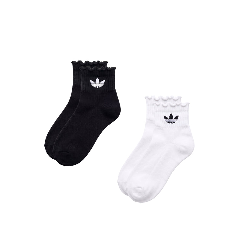 Adidas	Ruffle Quarter Socken - L / (White / Black
