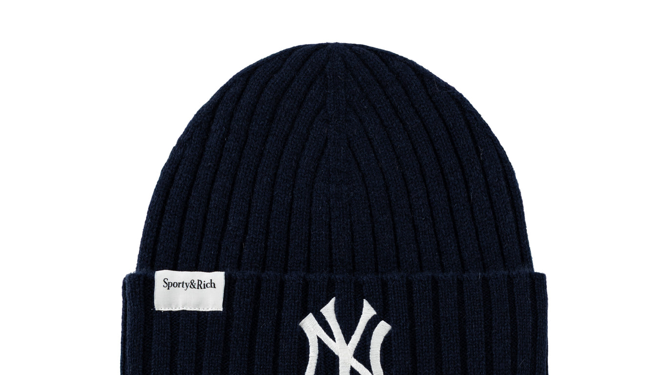Sporty & Rich Heritage Yankees Serif Cashmere Beanie | Accessoires