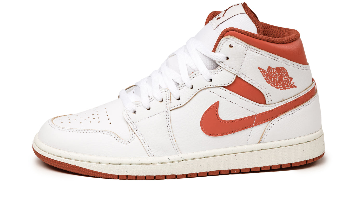 Jordan air 1 mid white shop red
