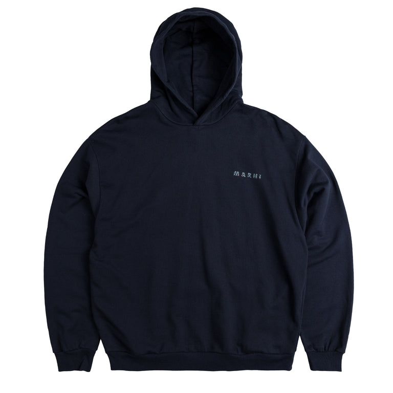 Marni Floral Logo Looback Hoodie