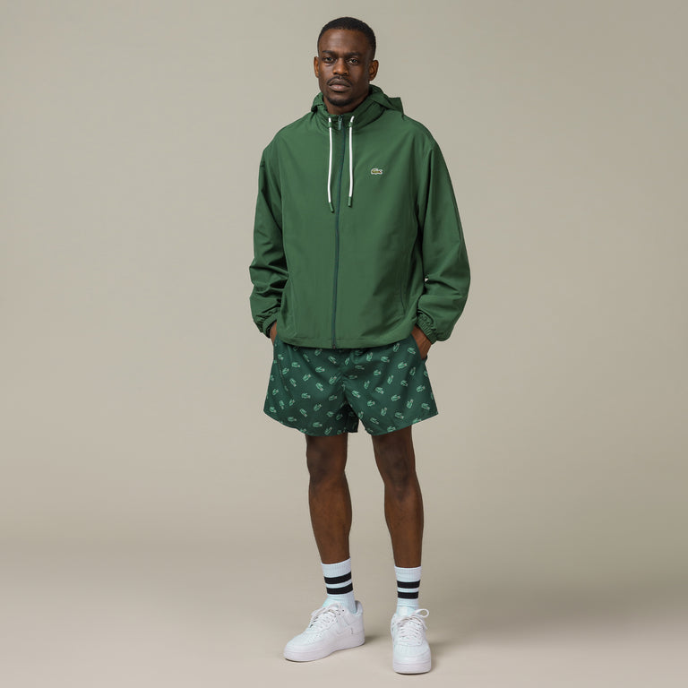 Lacoste Crocodile Print Swim Trunks
