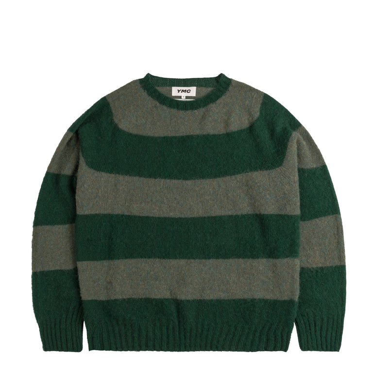 YMC Suedehead Stripe Crew Neck Knit
