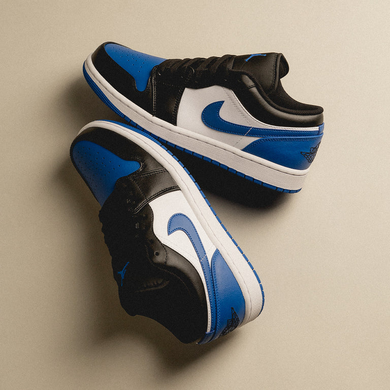 Black white and blue jordans store